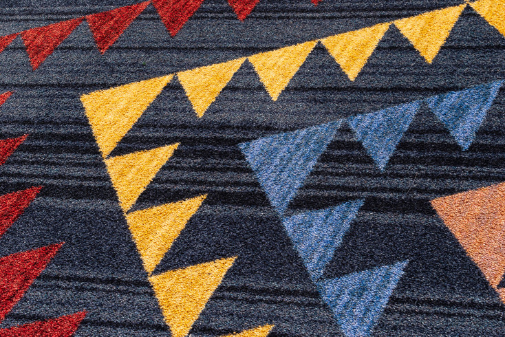 4' x 5' Time Travel Velvet Rectangle Nylon Area Rug