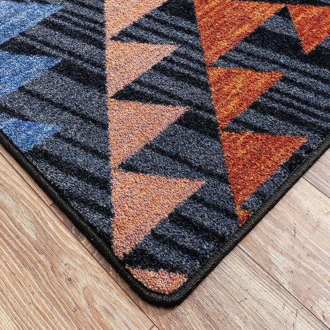 2' x 8' Time Travel Velvet Rectangle Runner Nylon Area Rug