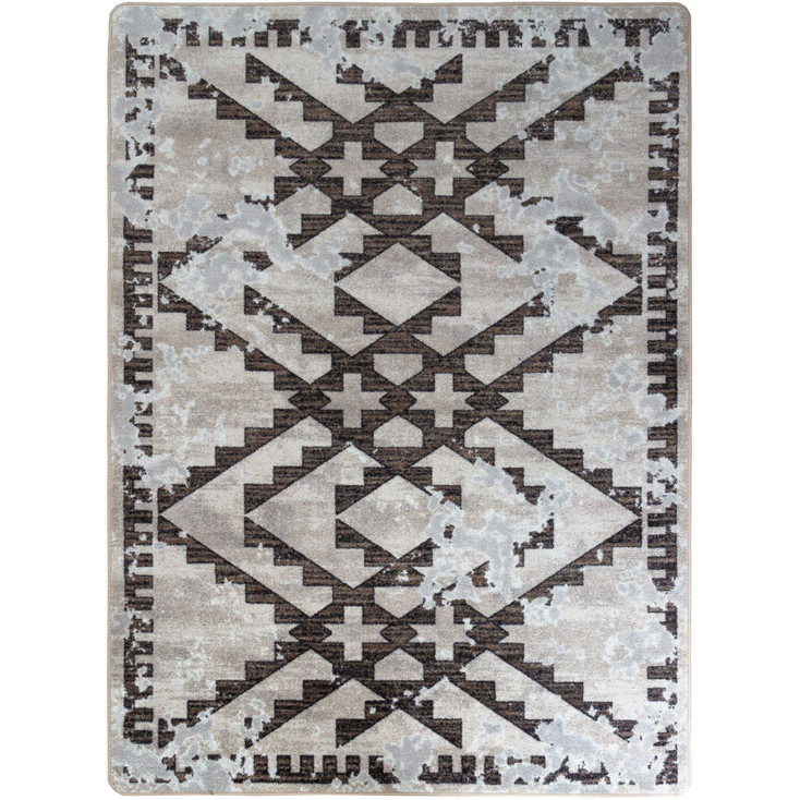 4' x 5' Distressed Fresco Temper Western Rectangle Nylon Area Rug