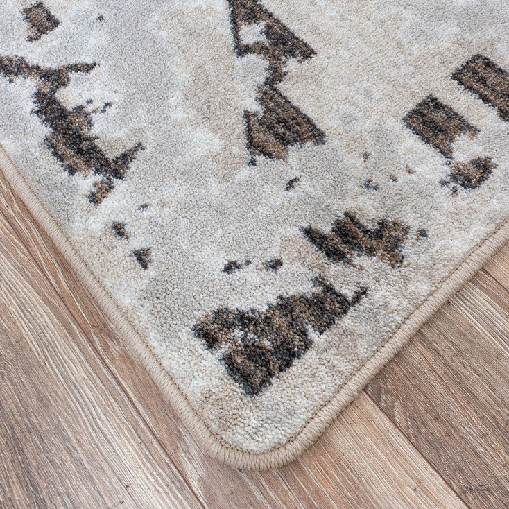 8' x 11' Distressed Fresco Temper Western Rectangle Nylon Area Rug