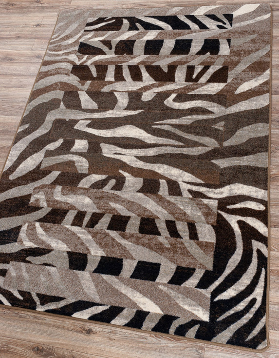 4' x 5' Levels Zebra Rectangle Nylon Area Rug