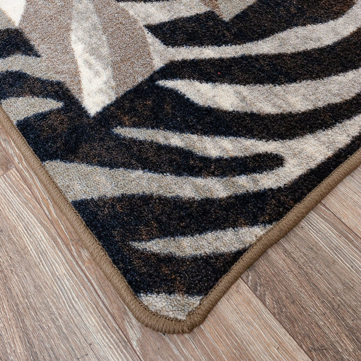 2' x 8' Levels Zebra Rectangle Runner Nylon Area Rug