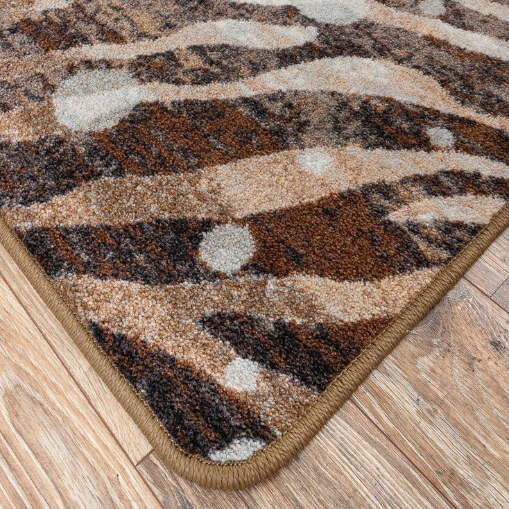 8' x 11' Modern Zebra Silver Splash Rectangle Nylon Area Rug