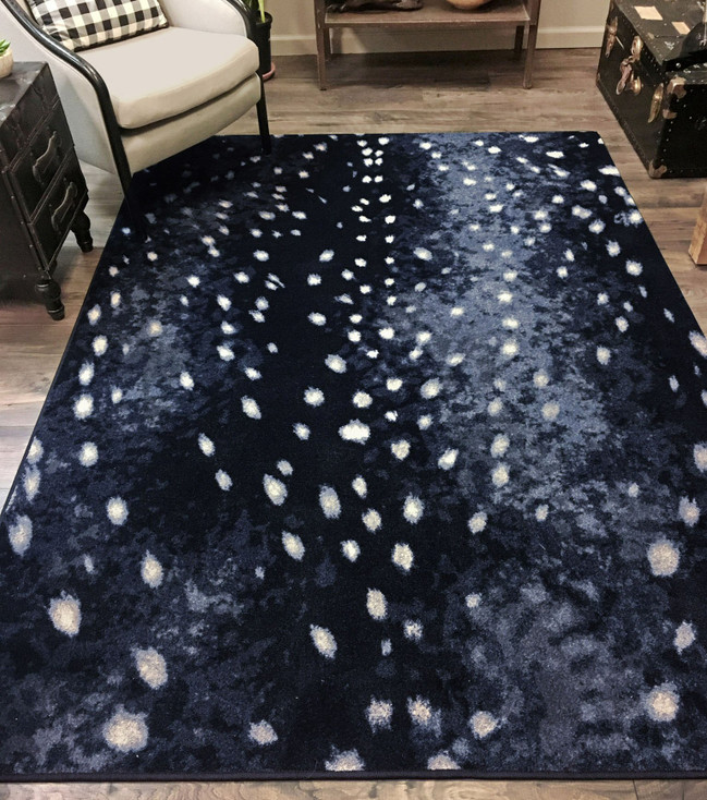 4' x 5' Night Hide Midnight Rectangle Nylon Area Rug