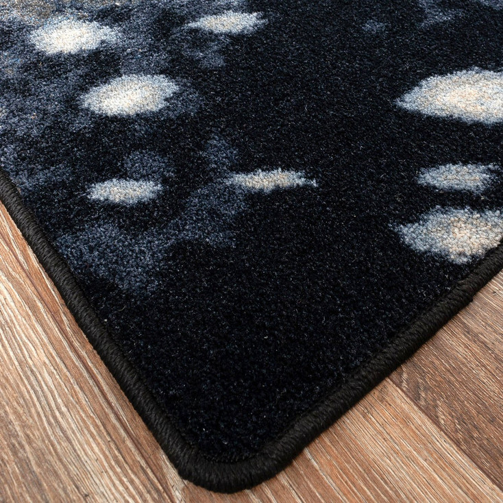 2' x 8' Night Hide Midnight Rectangle Runner Nylon Area Rug