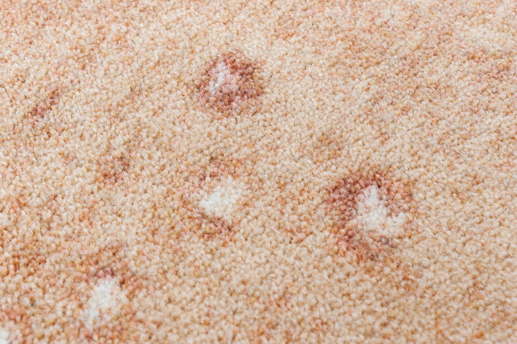 8' Spotted Hide Blush Round Nylon Area Rug