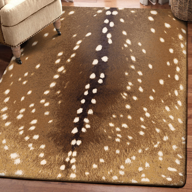 4' x 5' Spotted Hide Sienna Rectangle Nylon Area Rug