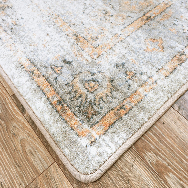 8' x 11' Distressed Passage Apricot Rectangle Nylon Area Rug