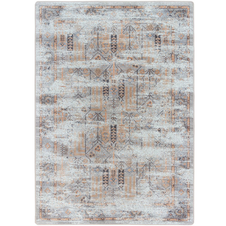 3' x 4' Distressed Passage Apricot Rectangle Scatter Nylon Area Rug
