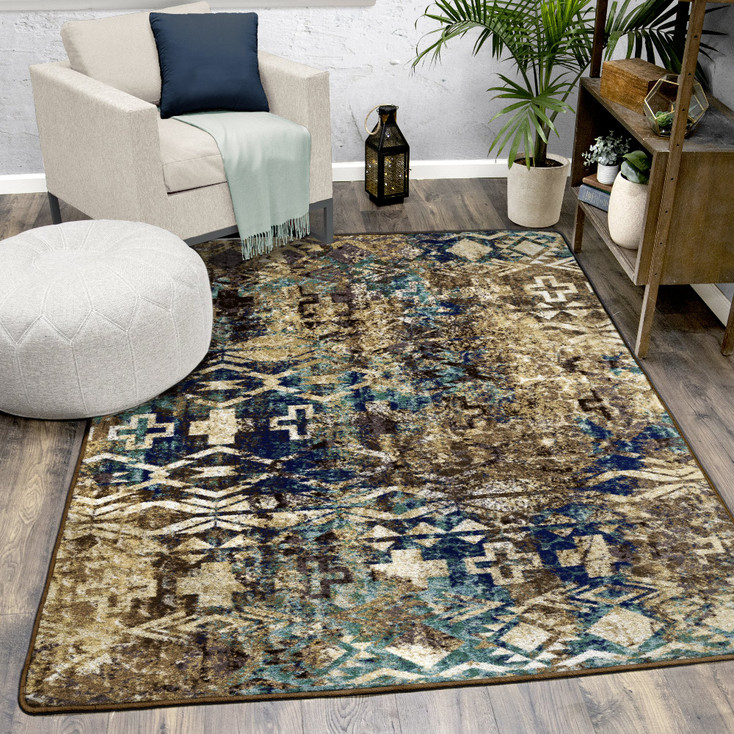 4' x 5' Featherstone Old World Southwest Rectangle Nylon Area Rug