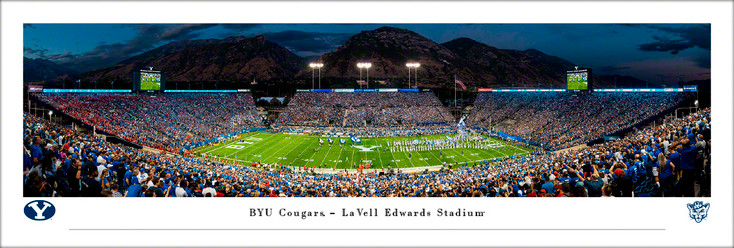 Brigham Young Cougars Football Panoramic Art Print