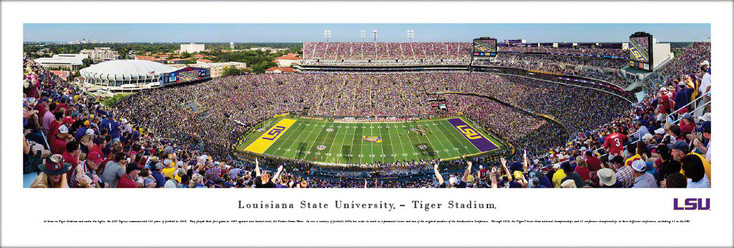 Louisiana State LSU Tigers Football 125th Anniversary Panoramic Art Print