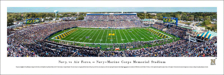 Navy Midshipmen Football Panoramic Art Print