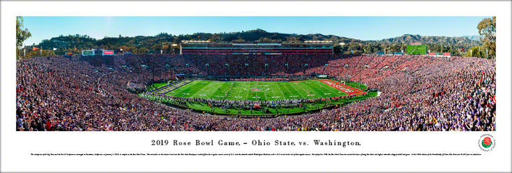 2019 Rose Bowl Game - Ohio State vs Washington Panoramic Art Print