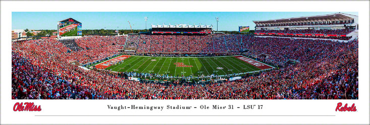 Ole Miss Rebels Football Panoramic Art Print