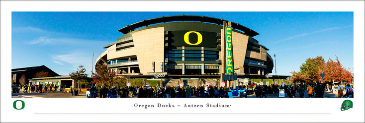 Oregon Ducks Football Autzen Stadium Panoramic Art Print