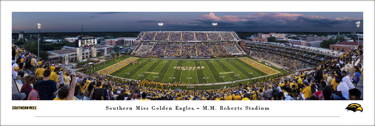 Southern Mississippi Golden Eagles Football Panoramic Art Print