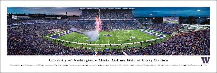 Washington Huskies Football 50 Yard Line Panoramic Art Print
