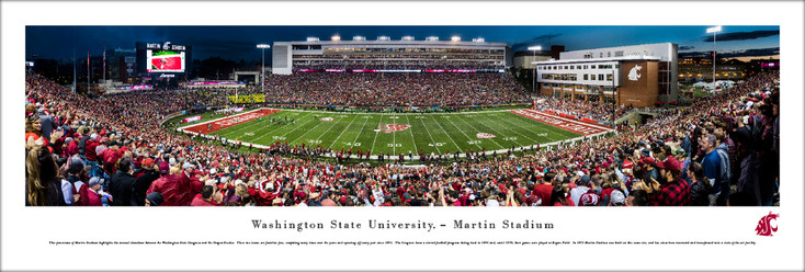 Washington State Cougars Football 50 Yard Line Panoramic Art Print