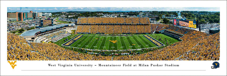 West Virginia Mountaineers Football Gold Rush Panoramic Art Print