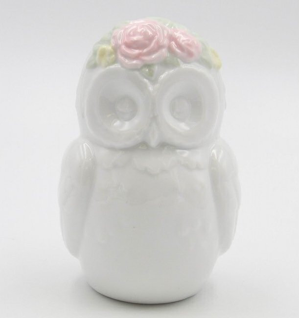 White Owl Bird LED Porcelain Night Light