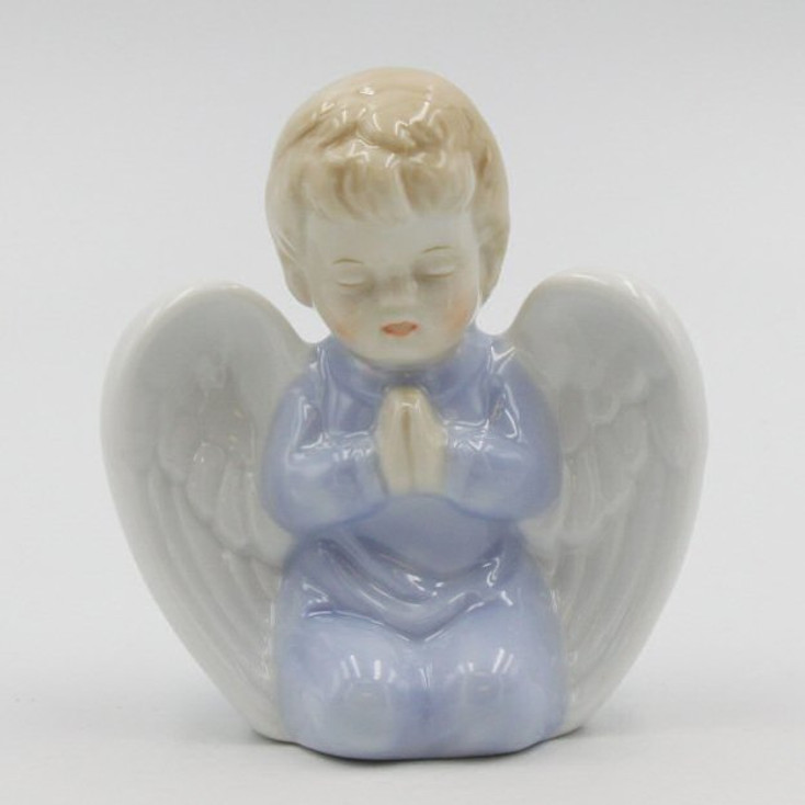 Praying Angel Boy LED Porcelain Night Light