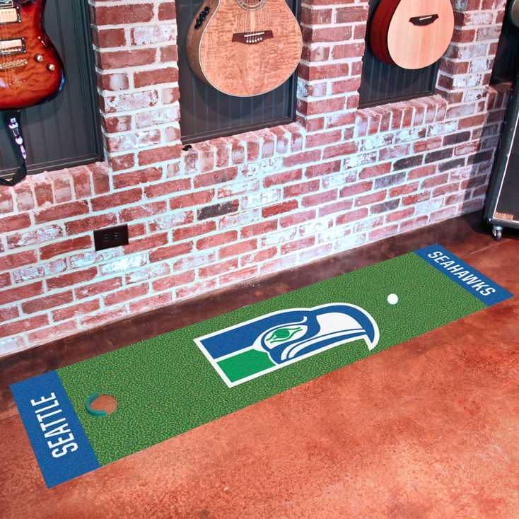 18" x 72" Seattle Seahawks Retro Logo Putting Green Runner Mat