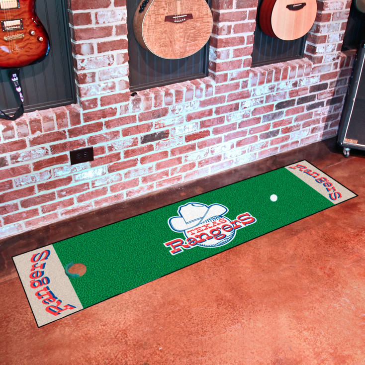 18" x 72" 1972 Texas Rangers Retro Logo Putting Green Runner Mat