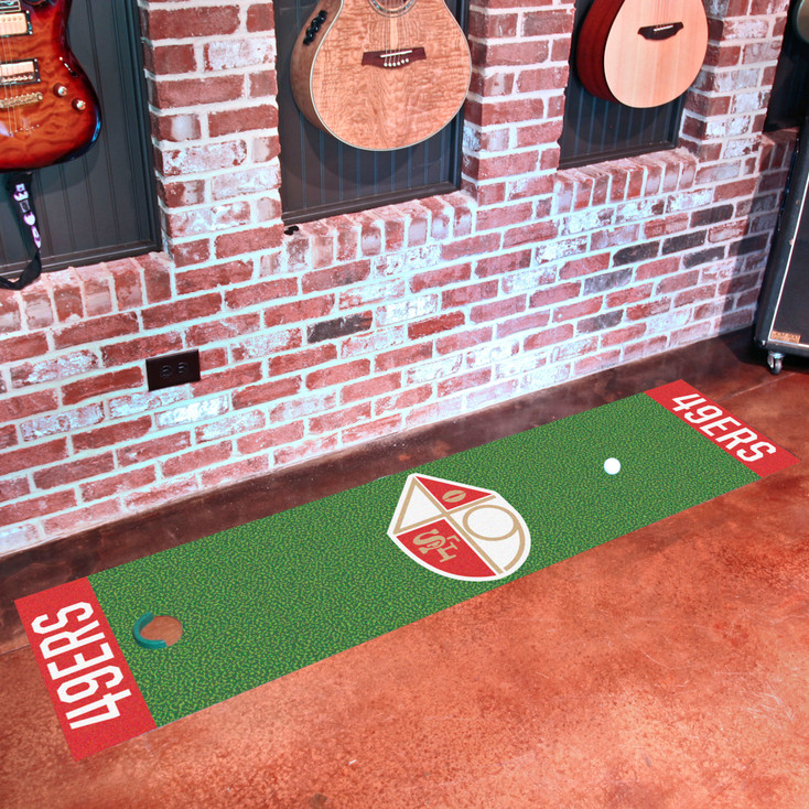 18" x 72" San Francisco 49ers Retro Logo Putting Green Runner Mat