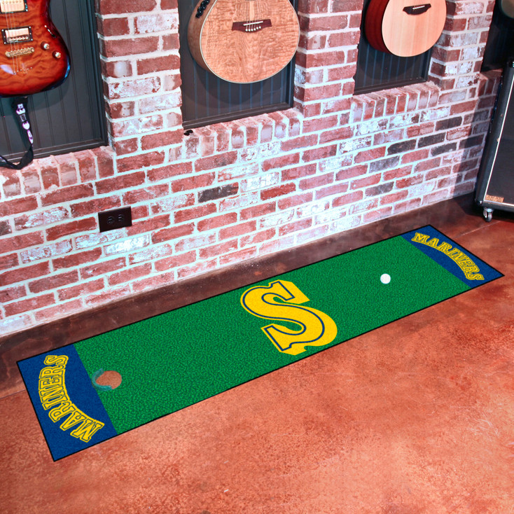 18" x 72" 1989 Seattle Mariners Retro Logo Putting Green Runner Mat