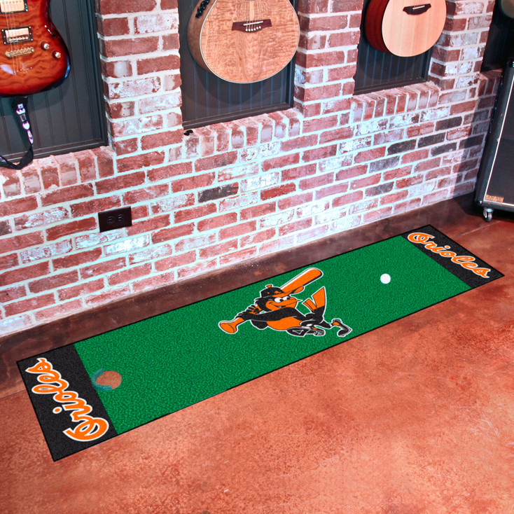 18" x 72" 1975 Baltimore Orioles Retro Logo Putting Green Runner Mat