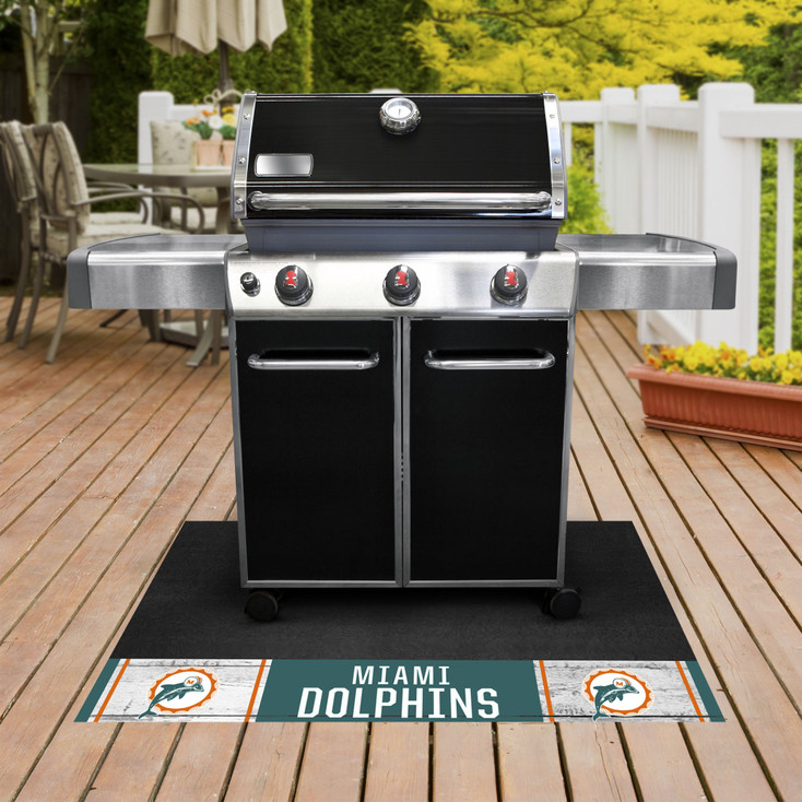 26" x 42" Miami Dolphins Retro Logo Grill Mat