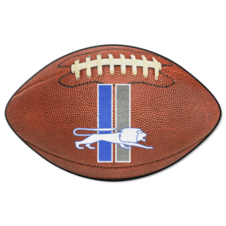 20.5" x 32.5" Detroit Lions Retro Logo Football Shape Mat