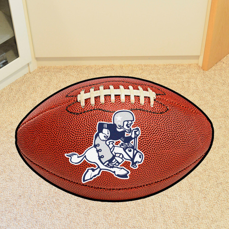 20.5" x 32.5" Dallas Cowboys Retro Logo Football Shape Mat