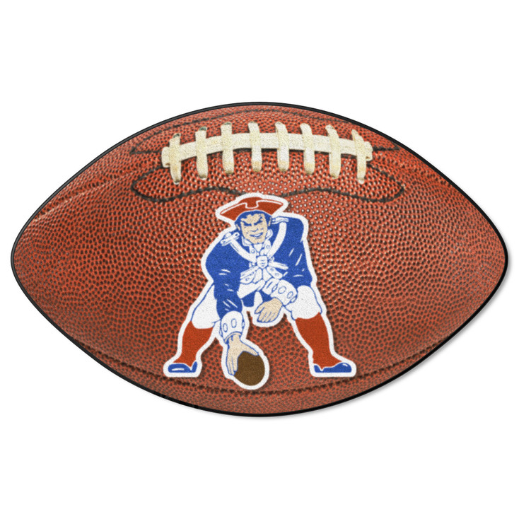 20.5" x 32.5" New England Patriots Retro Logo Football Shape Mat