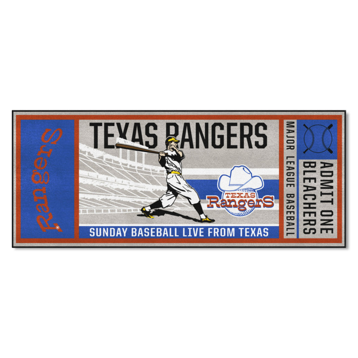 30" x 72" 1972 Texas Rangers Retro Logo Rectangle Ticket Runner Mat