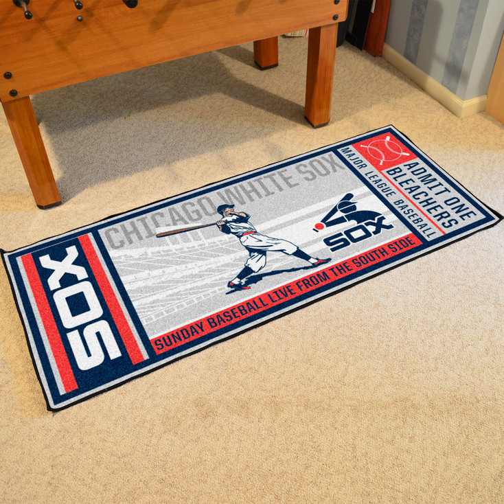 30" x 72" 1982 Chicago White Sox Retro Logo Rectangle Ticket Runner Mat