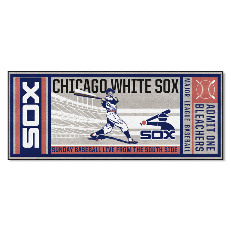 30" x 72" 1982 Chicago White Sox Retro Logo Rectangle Ticket Runner Mat