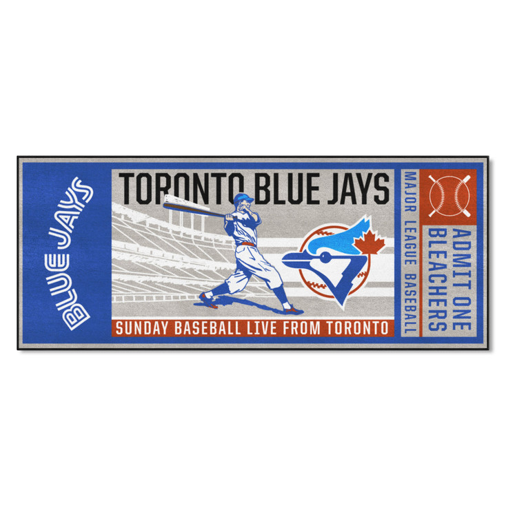 30" x 72" 1993 Toronto Blue Jays Retro Logo Rectangle Ticket Runner Mat