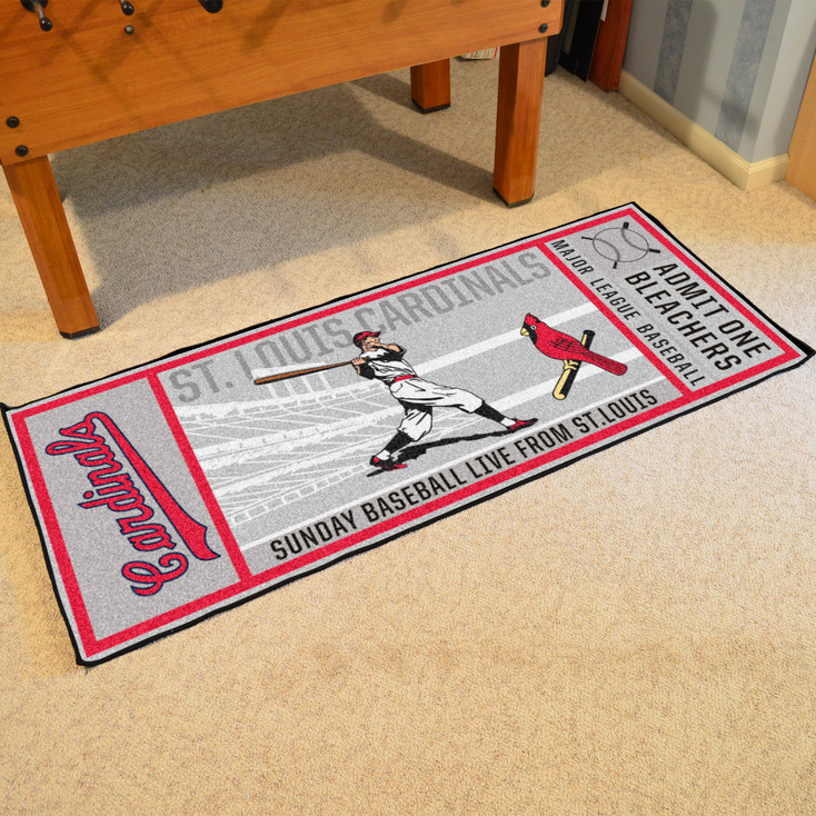 30" x 72" 1930 St. Louis Cardinals Retro Logo Rectangle Ticket Runner Mat