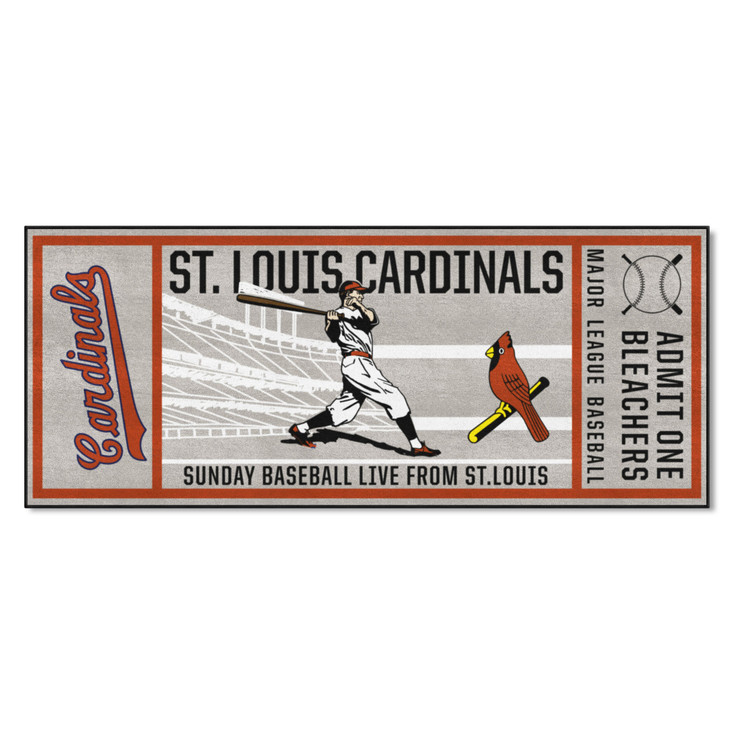 30" x 72" 1930 St. Louis Cardinals Retro Logo Rectangle Ticket Runner Mat