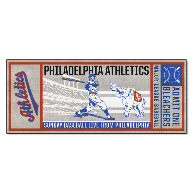 30" x 72" 1954 Philadelphia A's Retro Logo Rectangle Ticket Runner Mat