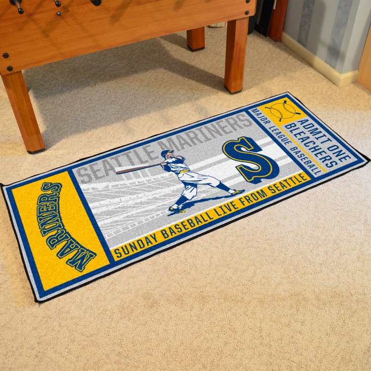 30" x 72" 1989 Seattle Mariners Retro Logo Rectangle Ticket Runner Mat