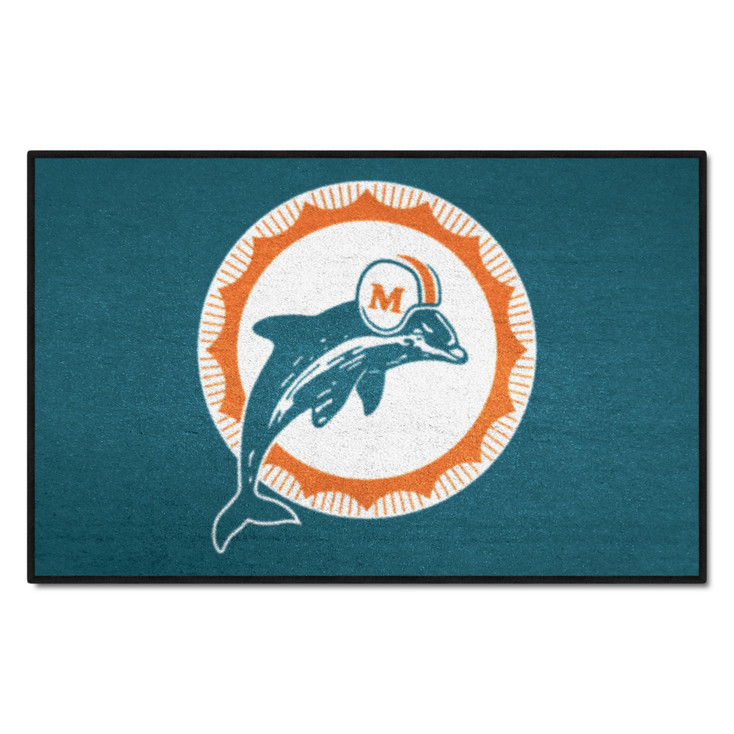 19" x 30" Miami Dolphins Retro Logo Rectangle Starter Mat