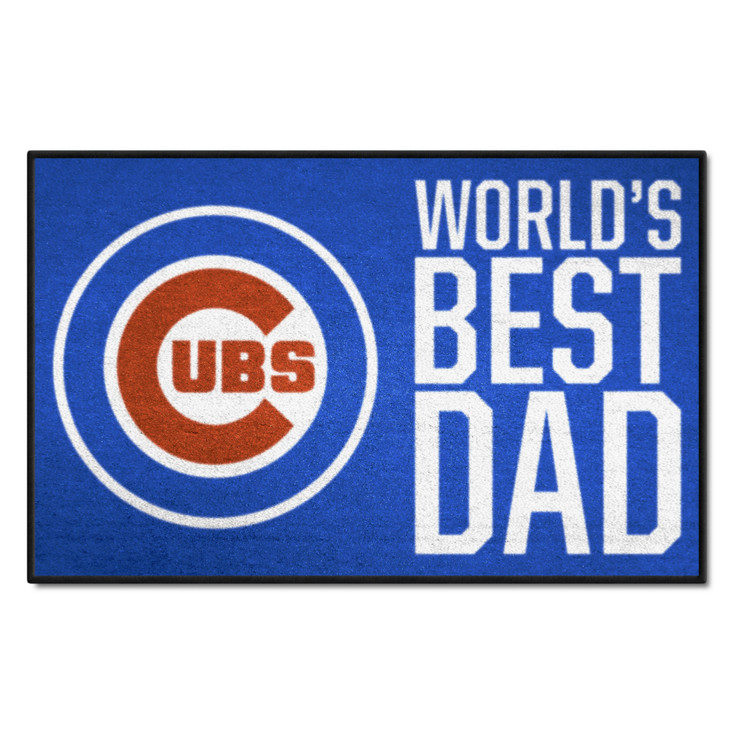 19" x 30" Chicago Cubs World's Best Dad Rectangle Starter Mat