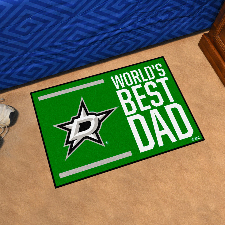 19" x 30" Dallas Stars World's Best Dad Rectangle Starter Mat