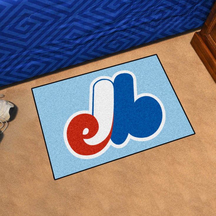 19" x 30" 1990 Montreal Expos Retro Logo Rectangle Starter Mat