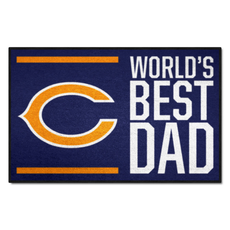 19" x 30" Chicago Bears World's Best Dad Rectangle Starter Mat