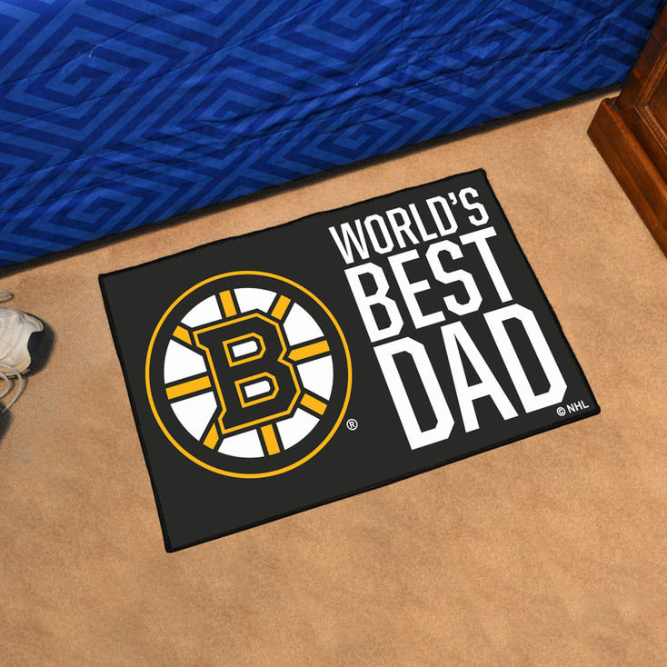 19" x 30" Boston Bruins World's Best Dad Rectangle Starter Mat