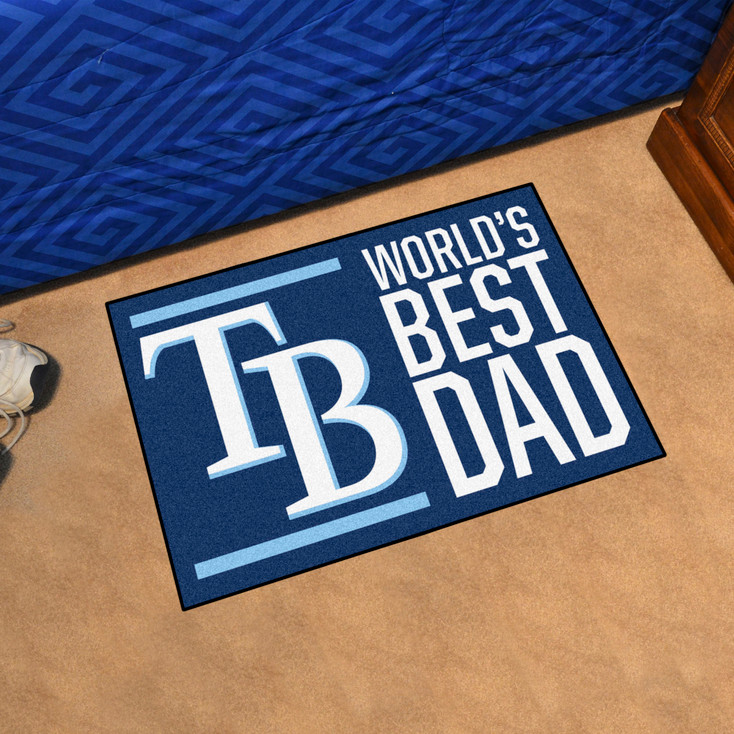 19" x 30" Tampa Bay Rays World's Best Dad Rectangle Starter Mat